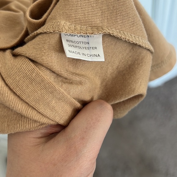 Camel Long Sleeve Oversized Shirt - L - Picture 6 of 6